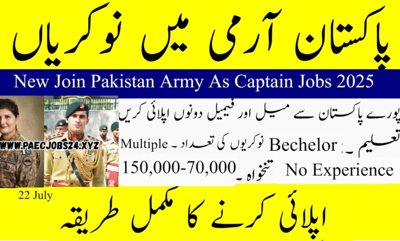 Pakistan Army as Captain Jobs